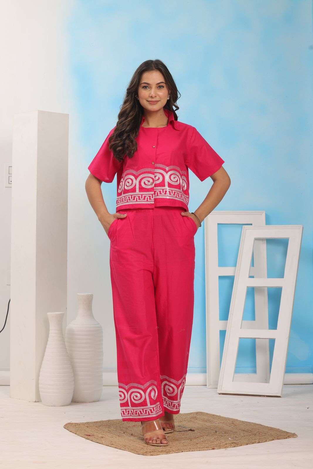 Stylish Ease ? Printex Cotton Dress with Embroidery Details (M) - Image 7